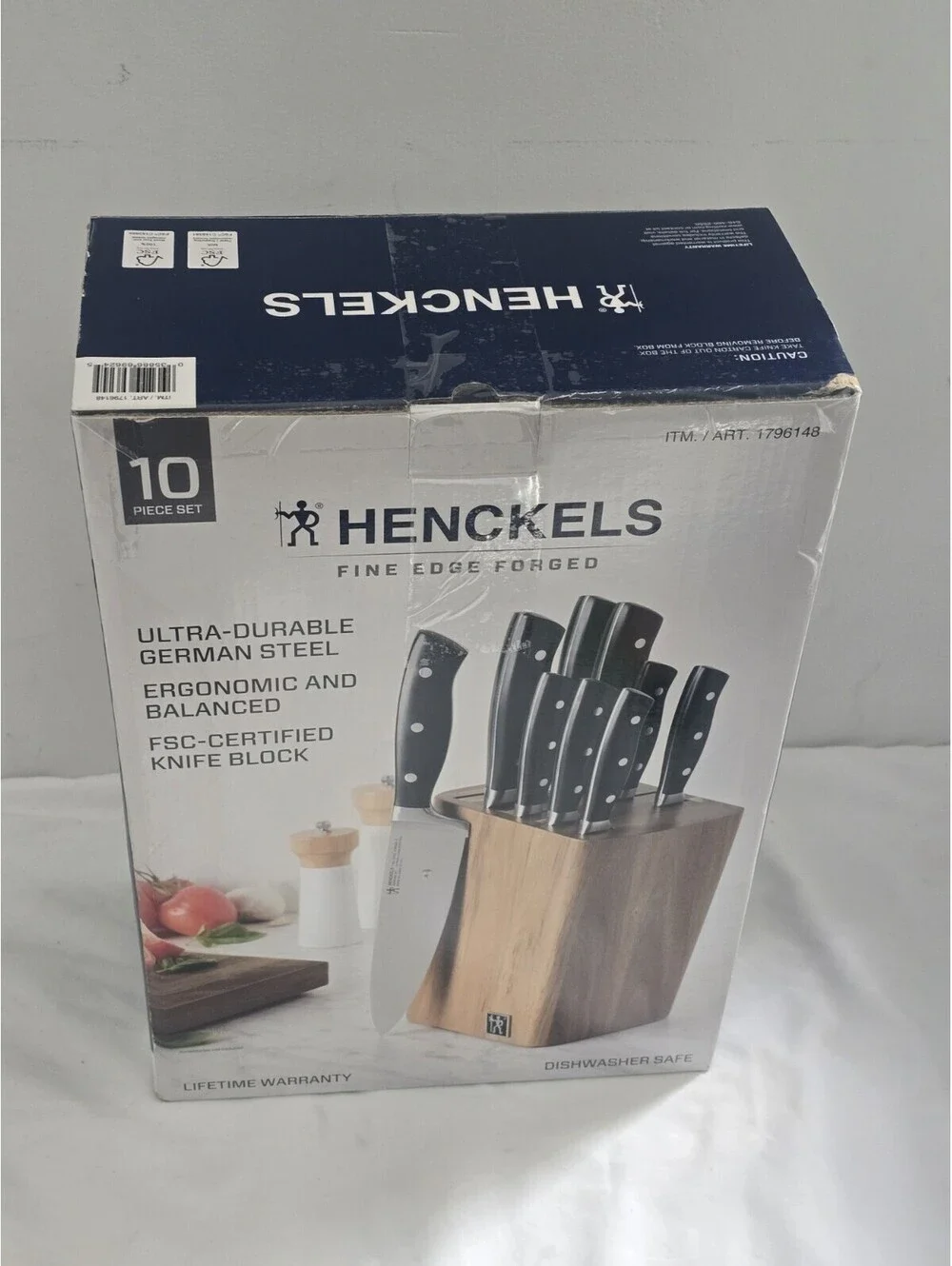 Henckels Fine Edge Forged 10-piece Knife Block Set German Steel Lifetime Warr